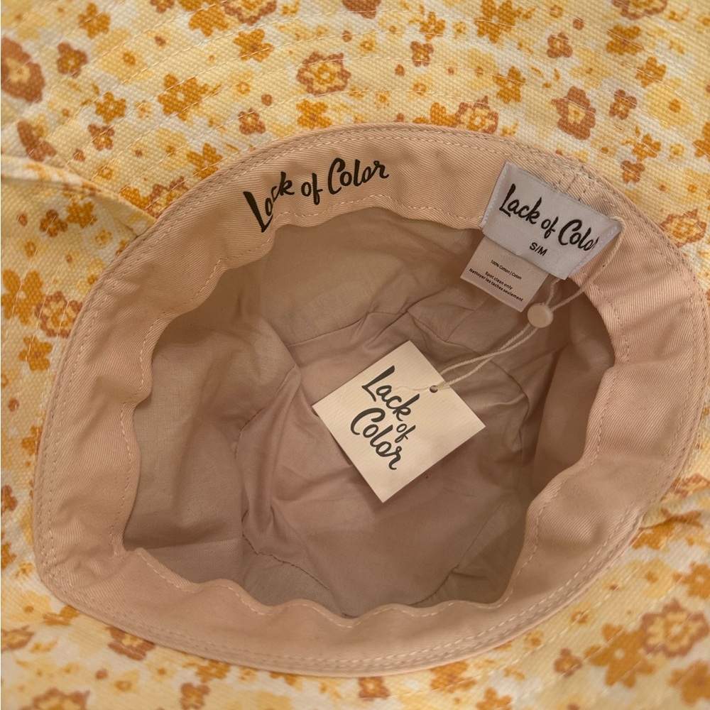 Lack Of Color Floral Bucket Hat Peach Bloom Festival Staples💯% Cotton Canvas NWT - Picture 13 of 16